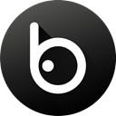 Black white, Social, Badoo, Circle, social media, media, Gradient DarkSlateGray icon