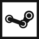 Game, gaming, line, gamer, square, social media, steam Black icon