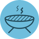 bbq, grill, Picnic, barbeq, meat, steak, Barbecue SkyBlue icon