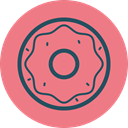 junk food, donut, Eat, food, sweet, Fast food, doughnut LightCoral icon