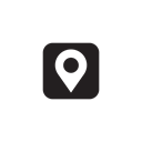 location, Social, media, Map, marker Black icon