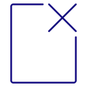 Close, delete, x, Note, Shut down, document Black icon