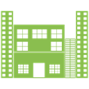 Building, city, Construction, Estate, house, real YellowGreen icon