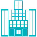 tower, skyscraper, Building, hotel LightSeaGreen icon