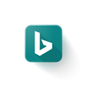 microsoft, Logo, Bing Black icon