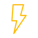 thunderbolt, Energy, power, warning, Error, lightbulb Icon
