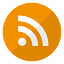 notifications, Rss, flux, rich site summary, News DarkOrange icon