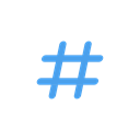 hashtag, number sign, tag, twitter Black icon