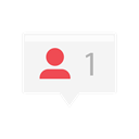 Follow, one friend request, profile, person WhiteSmoke icon