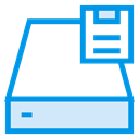 Data, storage, Computer, drive, Device, Floppy, hardware DodgerBlue icon