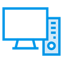 Computer, monitor, screen, pc, technology, electronic, Desktop Black icon