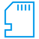Sd, storage, tecknology, card, memory, mini, Device Black icon