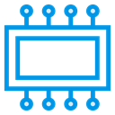 Computer, hardware, Chip, microchip, Cpu, pc, proceesor DodgerBlue icon