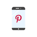 Mobile, Logo, pinterest, pinterest logo Black icon