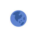 earth, globe, notification, world map Black icon