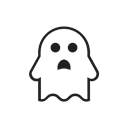 night, Ghost, horror, treat, hallowen Black icon