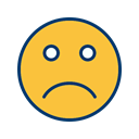 Face, smiley, Emoticon, sad SandyBrown icon