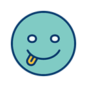 smiley, Emoticon, tongue, stuck MediumAquamarine icon