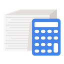 Accounting, financial, document, calculator, Business, work WhiteSmoke icon