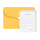 Folder, document, paper, Business, work SandyBrown icon