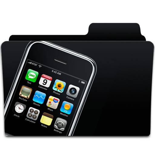 Iphone, Folder, mobile phone icon