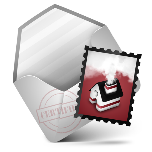 red, mail icon