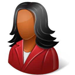 Female Dark Customer Icon