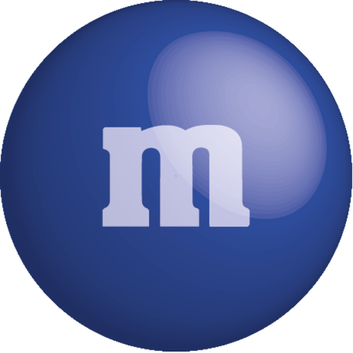 m&m, Chocolate, Color, colour, dark blue, Blue icon