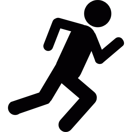 Run, sports, stick man, hurry, Jogging icon