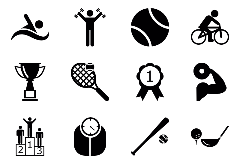 Sports icons. Спортивные значки. Спорт иконка. Спортивные пиктограммы. Иконка спорттовары.