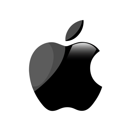 black apple logo