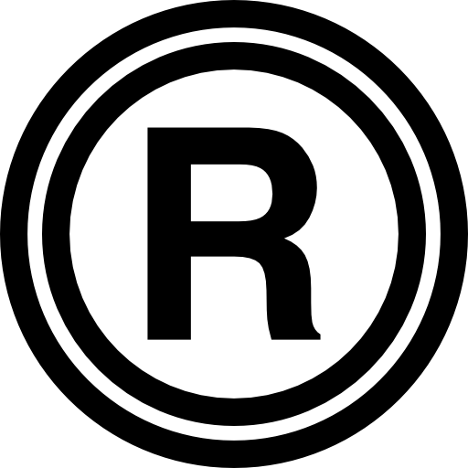 symbol, Circular, Letter, Registered, sign, symbols, signs, Circle, Circles  icon