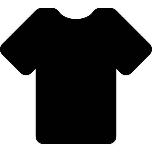 Clothes, t-shirt, Cloth, Silhouette, fashion, Black, T-shirts icon