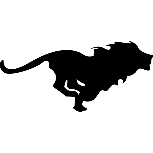 Lions, Feline, Animals, lion, Running, shape, Animal, Side View, king icon