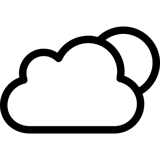 Cloud, Outlined, Moon, symbol, Atmosphere, weather, Cloudy, interface,  outline icon