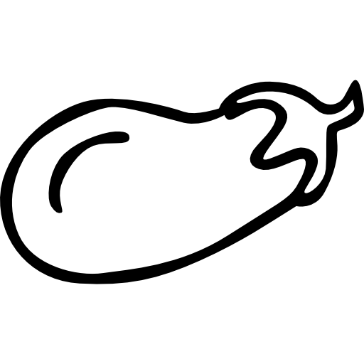 vegetarian, Hand Drawn Cooking, Eggplants, hand drawn, outline