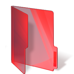 red, Folder icon