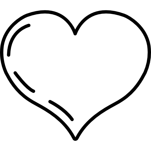 heart like stroke icons interface outlined outline love