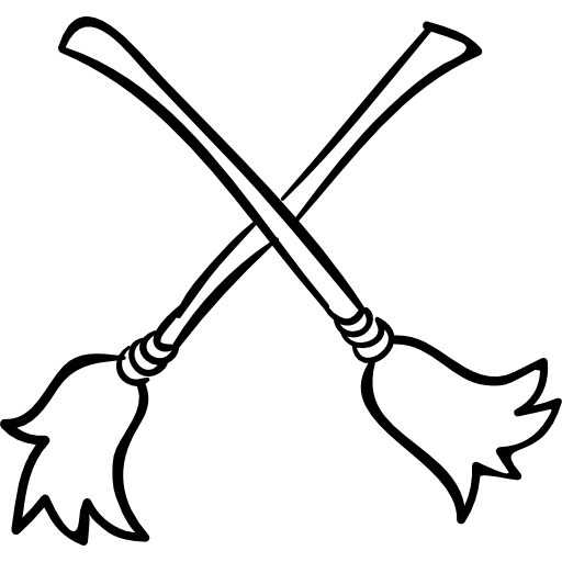 cross, Crossed, Broomsticks, Letter, halloween, Brooms, shape, sign icon