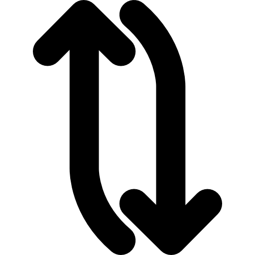 two, Arrows, Pointing, Up And Down, Side By Side, Directions, Opposite icon