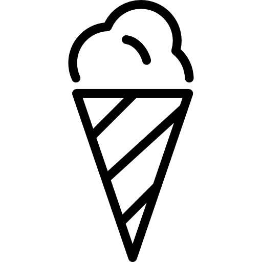 cone, Ice cream, food, Cornet, summer icon