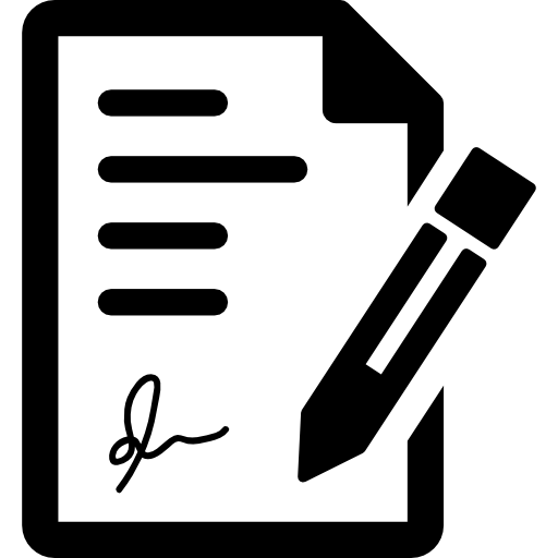 Signing, contract, Pen, sign, document, Business, Signature icon
