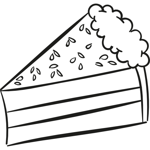 Dessert Portion Sweet Bakery Food Pieces Cakes Icon