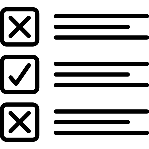 Cross Interface Check Box Lists Cancel Check Mark Checked Icon