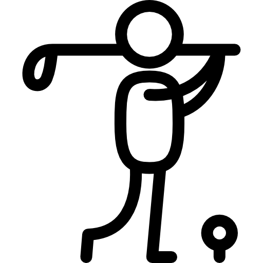 stick man, Sports Ball, Sportive, Golfing, sports, leisure, Golf Club icon