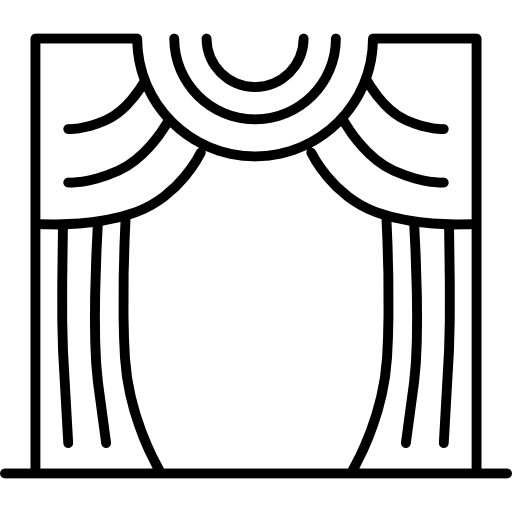 theatre, buildings, Theater, Curtains, stage icon