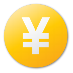 Money, yellow, yuan, coin, Cash, Currency icon