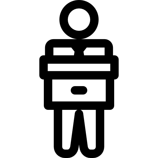 stick man, package, moving, worker, people, packing icon