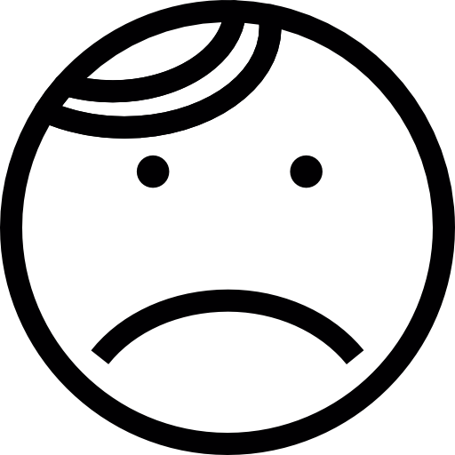 Face, unhappy, Emoticon, sadness, Gestures icon