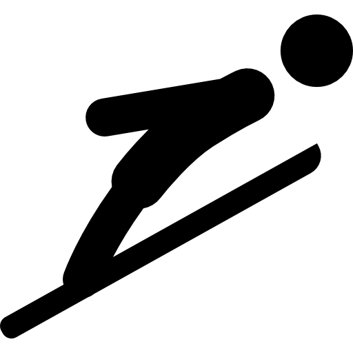 Skiing, stick man, Winter Sports, jumping, jump, sports icon